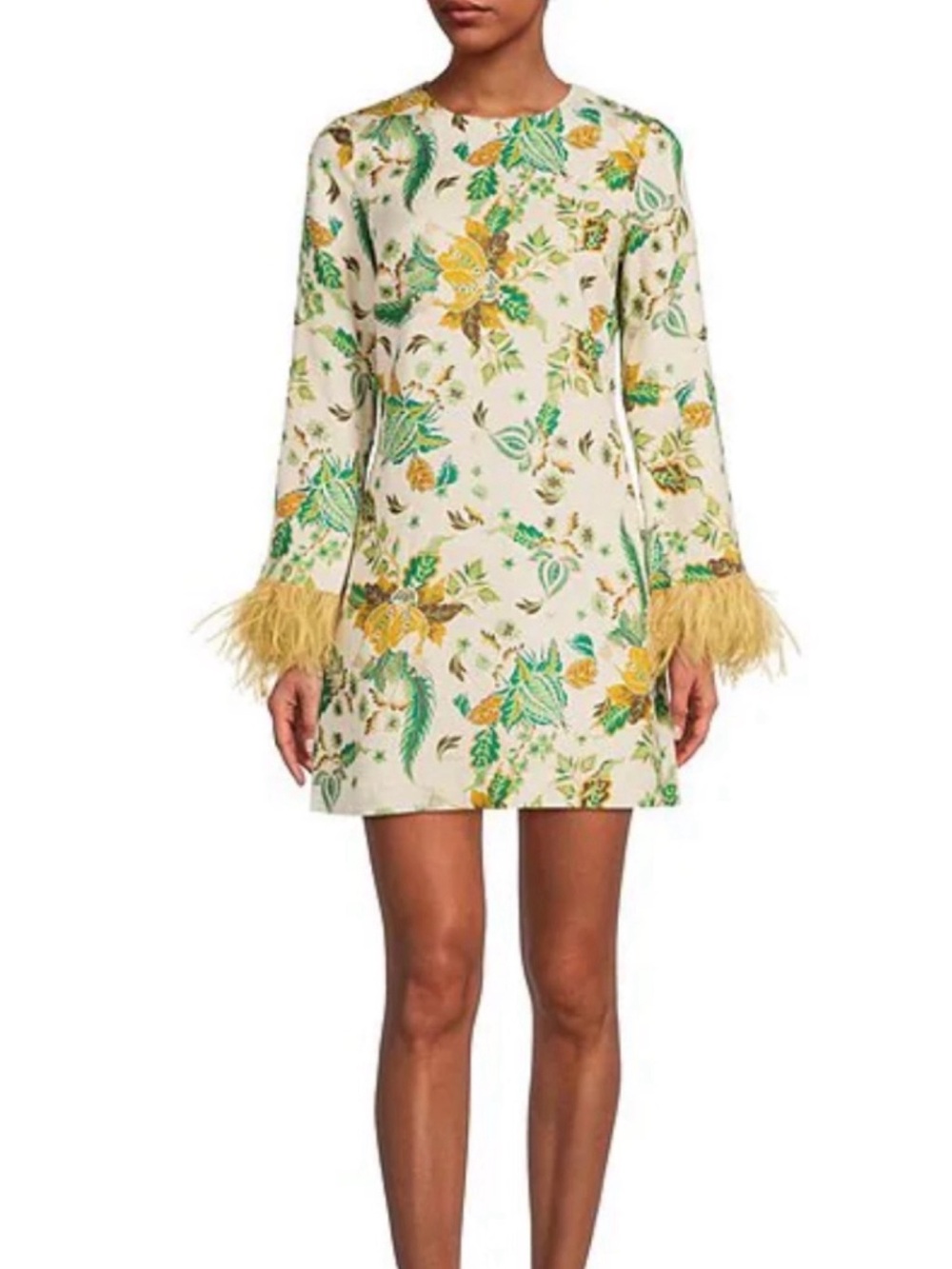 Antonio Melani Nat Note Birdie Paisley Floral Feathered Sleeve Shift Dress 8